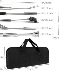 20PCS Camping BBQ Grill Accessories Kit Stainless Steel BBQ Tools for Christmas Birthday Presents – Grill Utensils Set Ideal Grilling Gifts for Men Dad Women 2