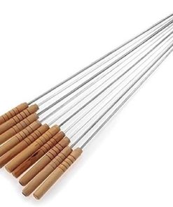 Profession BBQ Barbecue Skewers Roasting Needle Roasting Tools Reusable Skewers Stick for Outdoor Picnic Skewer BBQ Accessories for Outdoor and Indoor