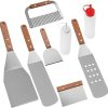 8pc BBQ Tools Set Grilling Utensils for Outdoor Grill Grill Accessories Cleaning Brush Scraper Fork Tongs Spatul