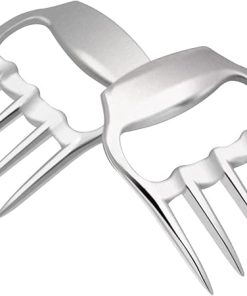 Stainless Steel Meat Claws Shredding & Heavy Duty Meat Shredder Tool - Meat Shredder Claws BBQ Tool for Shredding Meat, for Shredding Pulled Pork, Chicken, Beef, Turkey (Silver)