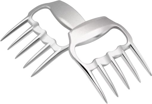 Stainless Steel Meat Claws Shredding & Heavy Duty Meat Shredder Tool - Meat Shredder Claws BBQ Tool for Shredding Meat, for Shredding Pulled Pork, Chicken, Beef, Turkey (Silver)