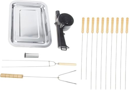 Grill Barbecue Tool Set 15 Piece BBQ Tool Kit Squirrel Cage Blower Fan
