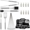 20-Pack BBQ Grill Accessories Tool Set, Stainless Steel BBQ Kit with Oxford Cloth Box for Camping/Kitchen, BBQ Utensils，Tool Kit Gift for Grilling Lover Outdoor