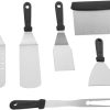 SECFOU 6pc Stainless Steel BBQ Tools Kit Grill Accessory Set for Outdoor Grilling Supplies