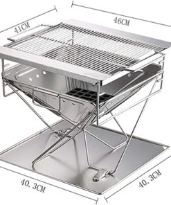 Metal Outdoor Barbecue Accessories,Folding Barbecue Stove Barbecue Light Charcoal Barbecue Grill Non Stick Outdoor 2