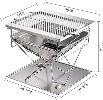 Metal Outdoor Barbecue Accessories,Folding Barbecue Stove Barbecue Light Charcoal Barbecue Grill Non Stick Outdoor 2 Metal Outdoor Barbecue Accessories,Folding Barbecue Stove Barbecue Light Charcoal Barbecue Grill Non Stick Outdoor - Image 2