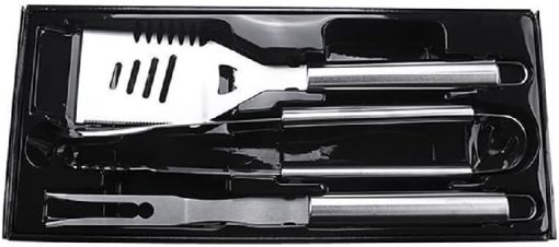 Generic 3 Piece Stainless Steel BBQ Grill Tool Set BBQ Accessories Spatula Fork Pliers BBQ Utensils Outdoor BBQ Tools,Grilling Gifts for Men Him