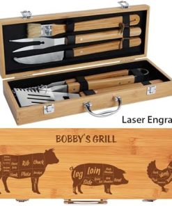 Personalized BBQ Grill Set for Men – Custom Engraved, 10 pcs 2