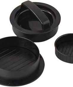 Press ABS Round Shape Non-Stick Stuffed Grill Press Mould Kitchen Accessories Grill Maker Mould (Color : ABS Black)