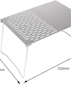 Reusable Barbecue net,BBQ Grill Rack, Titanium Roasting Frame,BBQ Grill Net Pure Titanium Barbecue Net – Foldable Legs, Thicken Grid, Outdoor Grilling 2