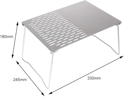 Reusable Barbecue net,BBQ Grill Rack, Titanium Roasting Frame,BBQ Grill Net Pure Titanium Barbecue Net - Foldable Legs, Thicken Grid, Outdoor Grilling - Image 2