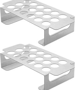 2pcs Chili Grill Chicken Drumstick Holder Chili Rack with Handle Chili Pepper Holder Fish Grilling Rack for Grill Jalapeno Peppers Chipotle Grill Rack Oven Grill Rack Roasting Rack