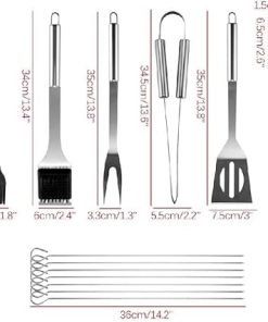 20PCS Camping BBQ Grill Accessories Kit, Stainless Steel BBQ Tools Set, Perfect Grilling Gift for Men & Women 2