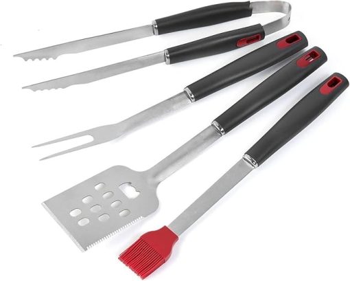 Heavy-Duty Grill Tool Set, Stainless Steel Heat-Resistant Grill Accessories, Non-Slip Handle Grill Tools, Outdoor Camping Grill Gifts, Multi-Function Indoor and Outdoor Grill Set - Image 2