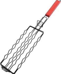 1PC Kabob Holder Grill Basket Stainless Steel BBQ Tool Hot Dog Vegetable Meat Steak Shrimp Accessories Kitchen Gadgets