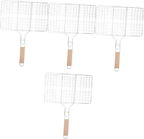 Happyyami 4pcs Grilling Basket Fish Grill Basket Outdoor Grill Accessories Portable Smoker Grill Grilling Tools for Outdoor Grill Camping Grills Clip Style Grill Mesh Smoky Fold Iron Happyyami 4pcs Grilling Basket Fish Grill Basket Outdoor Grill Accessories Portable Smoker Grill Grilling Tools for Outdoor Grill Camping Grills Clip Style Grill Mesh Smoky Fold Iron