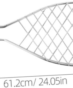 Portable Metal Fish Shaped Bbq Clip Heavy Duty Grilling Basket for Fish Steak and Vegetables Ergonomic Nonstick Design Easy to Clean for Outdoor Barbecues 2