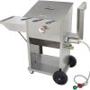 Grill Stand for Ninja Woodfire Outdoor Portable Prep Cart Table Station for Ninja XSKUNSTAND OG700 OG800 OG900 OO101 Series and Smoker Pizza Oven Accessories with Wheels & Grill Cover 4
