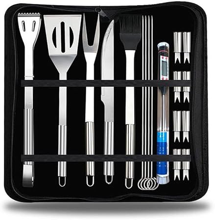 20PCS Portable Stainless Steel BBQ Accessories Grilling Tool Set with Storage Bag 2 20PCS Portable Stainless Steel BBQ Accessories Grilling Tool Set with Storage Bag - Image 2