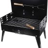 Portable Folding Grill Barbecue BBQ Camping Tool Convenient Outdoor Camping Party Iron Grill Barbecue Accessories with Handles