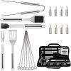 BBQ Tool Set 20Piece Camping BBQ Grill Accessories Kit Stainless Steel BBQ Tools for Christmas Birthday Presents,Gifts for Dad Durable, Stainless Steel Grill Tools