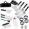 BBQ 10/15Pcs Stainless Steel Skewer Reusable BBQ Kebab Skewers for Outdoor Camping Picnic Tools Cooking Tools Accessories(33cm-15pcs) 3