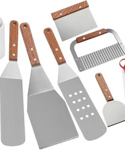 Cookware Set Utensils 8pc BBQ Tools Kit Multi-Function Spatula for Outdoor Grill