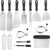 Griddle Accessories Tool 14 Pcs Grill Set Stainless Steel Heavy Duty Grill Spatula Set BBQ Gifts for Outdoor Grilling Camping Teppanyaki
