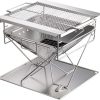 BBQ Grill Outdoor Metal Outdoor Barbecue Accessories, Folding Barbecue Stove Barbecue Light Charcoal Barbecue Grill Non Stick Outdoor