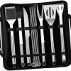 BBQ Tools Barbecue Accessories Storage Bag 12pcs Stainless Steel BBQ Tools Set for Easy Cooking