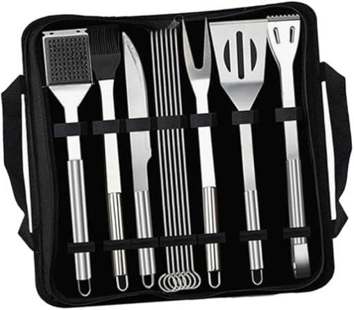 BBQ Tools Barbecue Accessories Storage Bag 12pcs Stainless Steel BBQ Tools Set for Easy Cooking