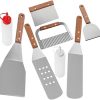 Outdoor BBQ Equipment 6-Piece Stainless Steel Grill Tool Set with Aluminum Case Compact for Camping Picnics 4