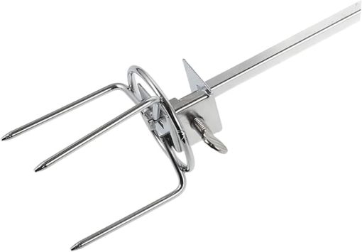 Toyvian 3 Sets Heavy Duty Stainless Steel Roast Chicken Fork BBQ Spit Fork Oven Accessory for Kitchen - Image 2