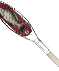 Roasting Fish Grilling Basket Vegetable with Folding Handle DIY Flexible Nonstick Outdoor Barbecue Tool Portable Burger Mesh BBQ 2