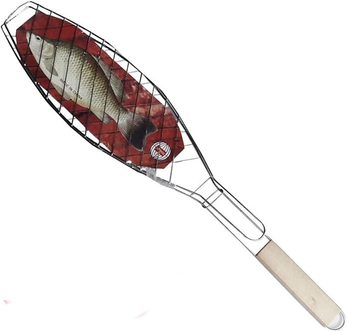 Roasting Fish Grilling Basket Vegetable with Folding Handle DIY Flexible Nonstick Outdoor Barbecue Tool Portable Burger Mesh BBQ 2 Roasting Fish Grilling Basket Vegetable with Folding Handle DIY Flexible Nonstick Outdoor Barbecue Tool Portable Burger Mesh BBQ - Image 2