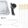 MERRYHAPY Outdoor Grill Tools Kit BBQ Accessories 15 in 1 Grilling Accessories Grill Tin Foil Camping BBQ
