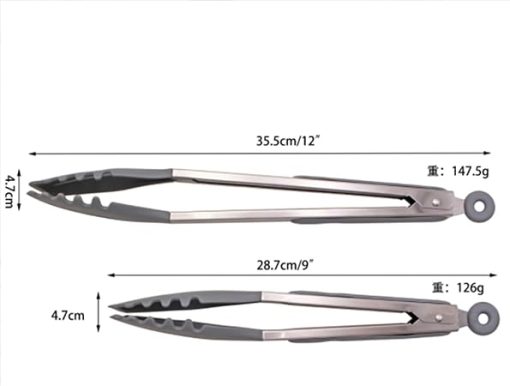 Kitchen Cooking Tongs Silicone Barbecue Clips Suitable For Outdoor Barbecue Clips Buffet Clips Steak Clips Pasta Clips Tongs Kitchen Tool(28cm) - Image 2