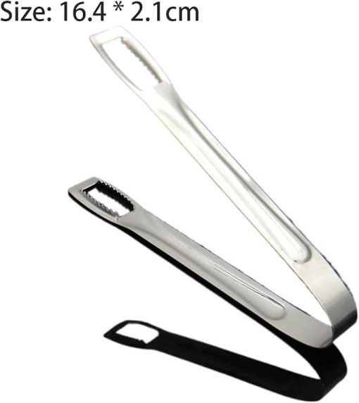 Mini Tongs Stainless Steel Barbecue BBQ Clip Bread Food Ice Clamp Ice Tongs Tool Bar Kitchen Accessories - Image 2