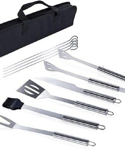 BBQ Grill Accessories, Stainless Steel BBQ Tools Set for Men & Women Grilling Utensils Accessories with Gift Kit for Barbecue Indoor Outdoor