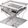 Metal Outdoor Barbecue Accessories, Folding Barbecue Stove Barbecue Light Charcoal Barbecue Grill Non Stick Outdoor 4