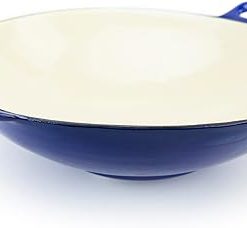 Broil King 69710 Porcelain Coated Cast Iron Wok, 14-Inch, Blue