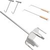 KESYOO : Stainless Steel Grill Tool Set Burger Press Spatula Basting Brush for Camping Outdoor Bbqs 4