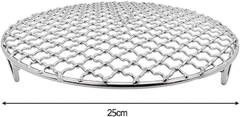 Stainless Steel Round Cooling Rack – BBQ Grill Mesh for Outdoor Barbecue Cooking(D25cm) 2 Stainless Steel Round Cooling Rack - BBQ Grill Mesh for Outdoor Barbecue Cooking(D25cm) - Image 2