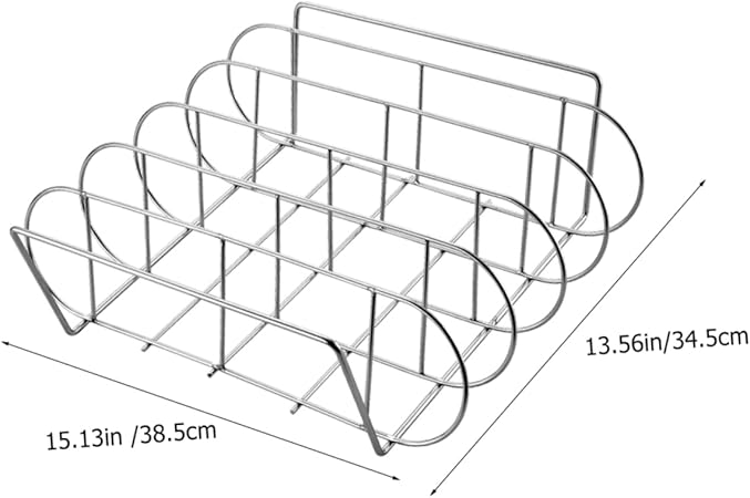 Grilling Roasting Rack Standing Rib Rack Grill Rack Barbecue Rib Rack Stainless Steel Outdoor Grill Tool 2 Grilling Roasting Rack Standing Rib Rack Grill Rack Barbecue Rib Rack Stainless Steel Outdoor Grill Tool - Image 2
