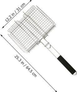 Small Bbq Tool Sturdy Barbecue Utensil Mini Stainless Steel Grill Rack for Outdoor Picnic 2