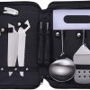 Stainless Steel Barbecue Grilling Accessories - 8 Pcs Utility BBQ Grill Tool SetStainless Steel BBQ Tools for Outdoor Indoor Barbecue Grilling Set