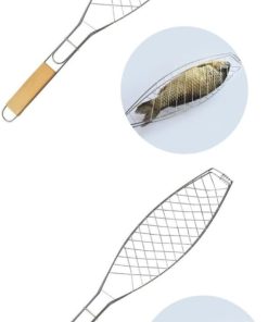 Yardwe 2pcs Grill Tools for Outdoor Grill Bbq Fish Basket Bbq Fish Grill Basket Bbq Fish Grilling Basket Bbq Tools Barbecue