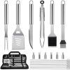 JSEIAJB 13 Piece Rubber Box Grill Set Outdoor Multifunctional Barbecue Tool Set 4