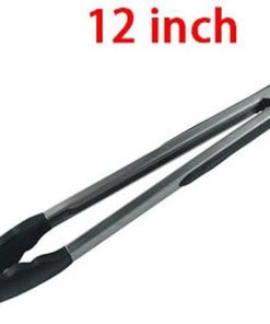 Bag Clips for Food Silicone Food Tong Kitchen Accessories Stainless Steel Kitchen Tongs Silicone Non-Slip Cooking Clip Clamp BBQ Salad Tools Grill Tongs 2