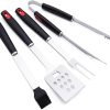 Bbq Sticks 50PCS Round Stainless Steel Wooden Handle BBQ Skewers Reusable Non-Magnetic Barbecue Round Stick Outdoor Camping Picnic BBQ Tool (Color : Silver Size : 50pcs) (Silver 50pcs) 3